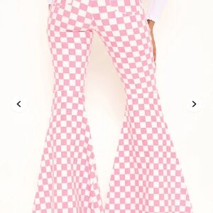 Big Race Extreme Flare Leg Jeans - Pink